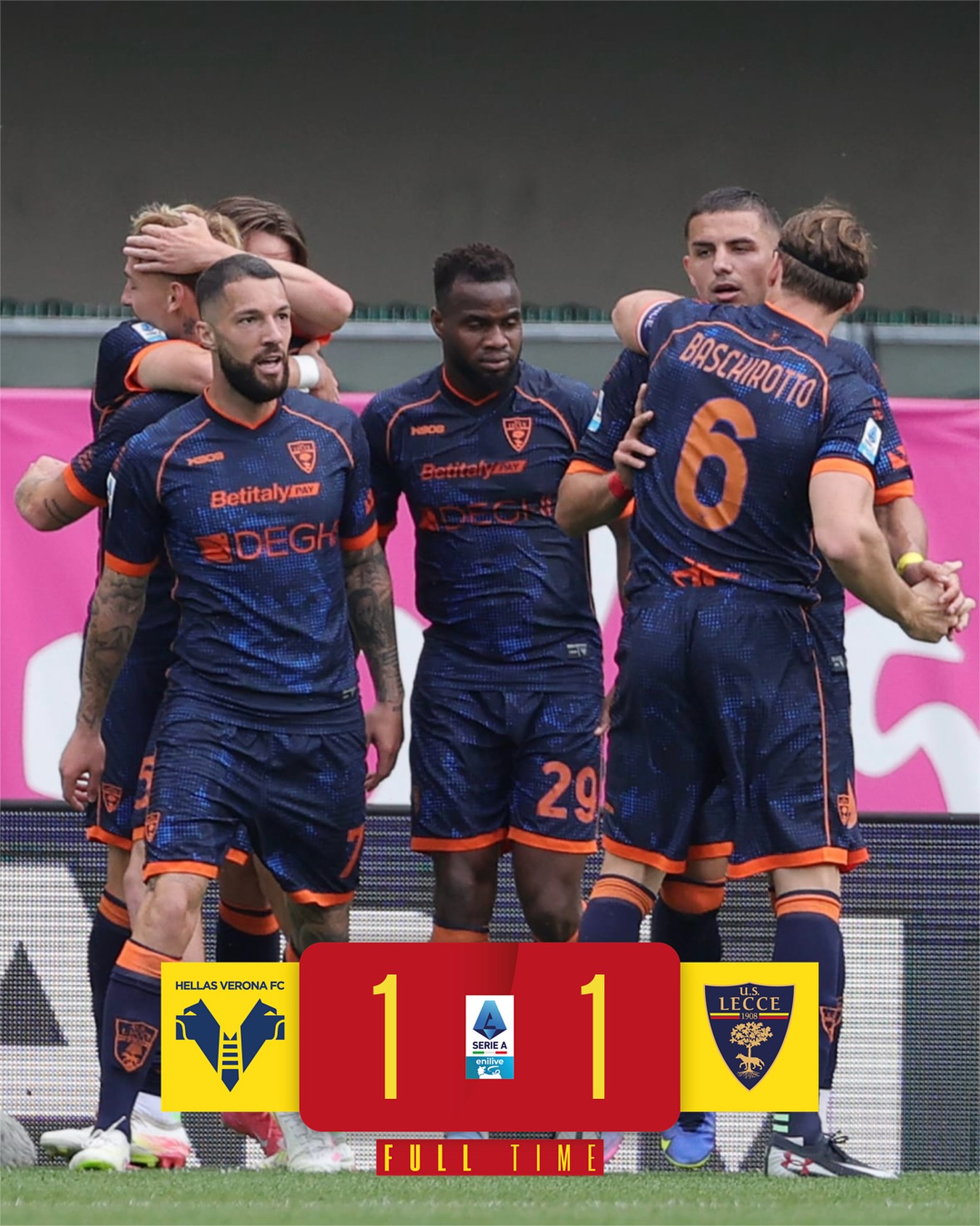 Serie A, 36ª giornata: al Bentegodi finisce 1-1 tra Verona e Lecce Serie A, 36ª giornata: al Bentegodi finisce 1-1 tra Verona e Lecce